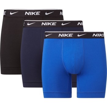 Nike 3P Everyday Essentials Cotton Stretch Boxer Sort/Blå bomuld Large Herre