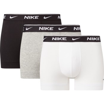 Nike 3P Everyday Essentials Cotton Stretch Trunk Sort/Grå bomuld Medium Herre