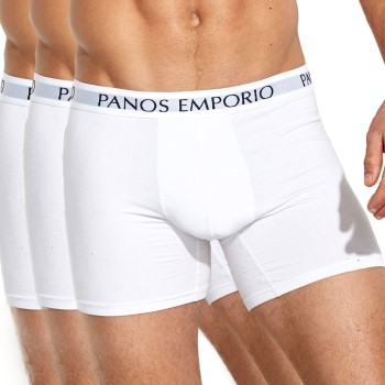 Panos Emporio 3P Base Bamboo Cotton Boxer Hvid Small Herre