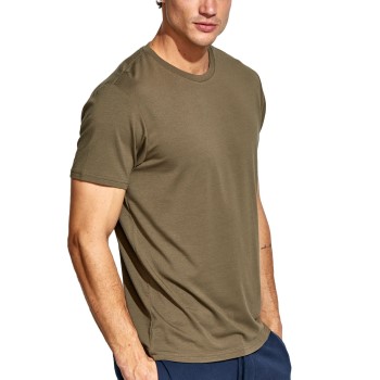 Se Panos Emporio Base Bamboo Tee Oliven Medium Herre ved Timarco