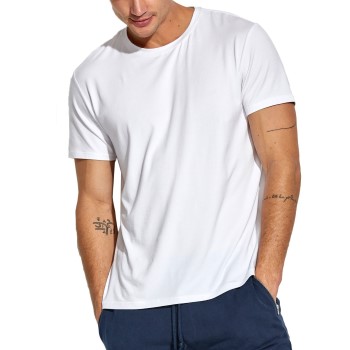 Panos Emporio Base Bamboo Tee Hvid Large Herre