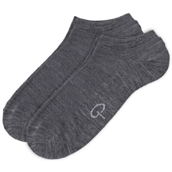 Pierre Robert Strømper 2P Wool Low Cut Socks Grå Str 41/45