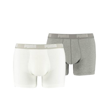 Puma 2P Basic Boxer Blå/Grå bomuld Medium Herre