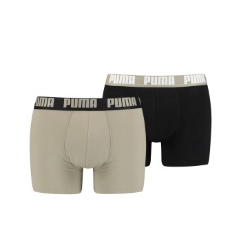 Puma 2P Basic Boxer Sort/Hud bomuld X-Large Herre