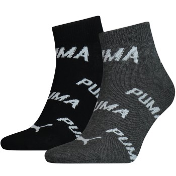 Puma Strømper 2P BWT Quarter Sock Sort/Grå Str 39/42