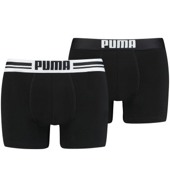 Puma 2P Everyday Placed Logo Boxer Sort bomuld Large Herre