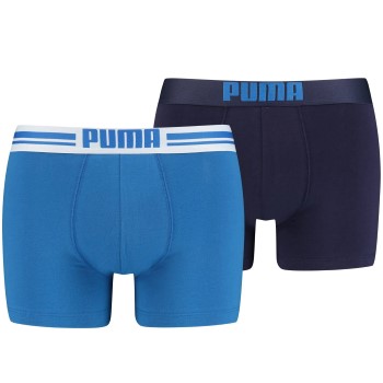 Puma 2P Everyday Placed Logo Boxer Blå bomuld Small Herre