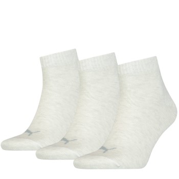 Puma Strømper 3P Quarter Socks Lysegrå Str 39/42