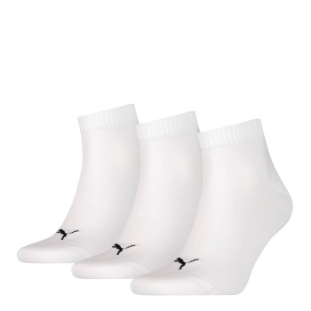 Puma Strømper 3P Quarter Socks Hvid Str 39/42