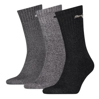 Puma Strømper 3P Sport Crew Socks Mørkgrå  Str 43/46