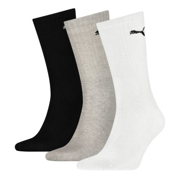 Puma Strømper 3P Sport Crew Socks Grå/Sort Str 39/42