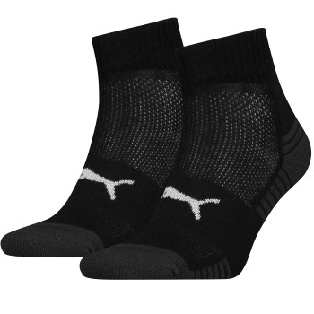 Puma Strømper 2P Sport Cushioned Quarter Socks Sort Str 35/38