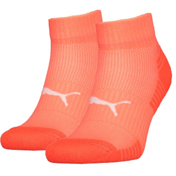 Puma Strømper 2P Sport Cushioned Quarter Socks Koral Str 39/42