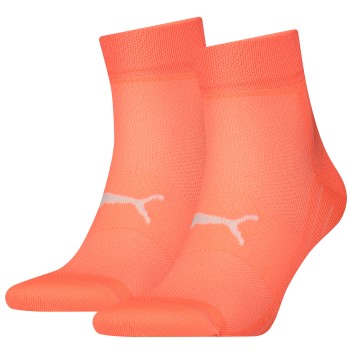 Puma Strømper 2P Sport Light Quarter Socks Koral Str 43/46