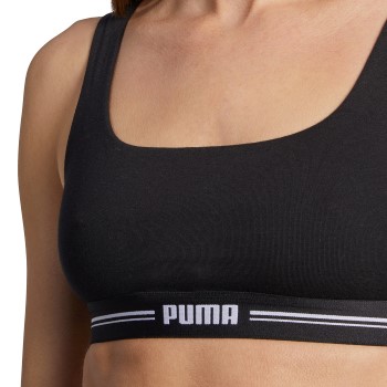 Puma Bh Women Scoop Neck Top Sort økologisk bomuld Large Dame