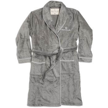 Se Rayville Paul Bathrobe Solid Grå bomuld Small Herre ved Timarco