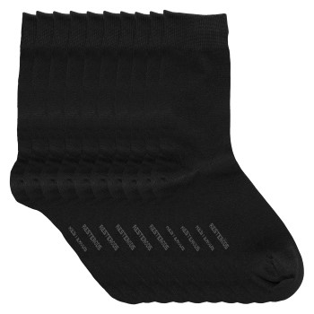 Resteröds Strømper 10P Bamboo Crew Socks Sort Str 40/45 Herre