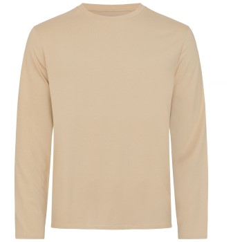 Se Resteröds Bamboo Long Sleeve Shirt Beige Small Herre ved Timarco