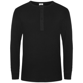 Se Resteröds Organic Cotton Grandpa Long Sleeve Sort økologisk bomuld Large Herre ved Timarco