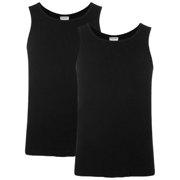 Resteröds 2P Organic Cotton Tank Top Slim Fit Sort økologisk bomuld Small Herre