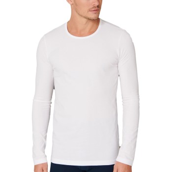 Se Schiesser 95-5 Organic Cotton Long Sleeve Shirt Hvid økologisk bomuld Large Herre ved Timarco