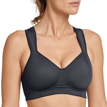 Schiesser Bh Active Sport Medium Support Bra Antracit A 85 Dame