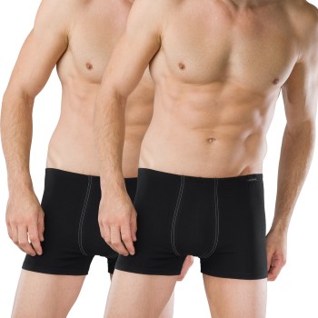 Schiesser 2P Essentials Boxer Briefs Sort bomuld Small Herre