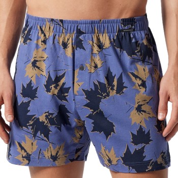 Schiesser 2P Fun Prints Boxer Shorts Lyseblå m Møns bomuld X-Large Herre