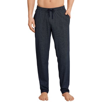 Se Schiesser Mix and Relax Jersey Lounge Pants Blå Mønster bomuld Medium Herre ved Timarco