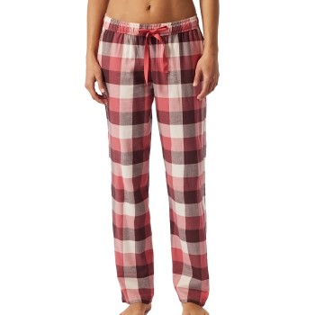 Schiesser Mix and Relax Long Flannel Pants Rød Mønster  bomuld 38 Dame