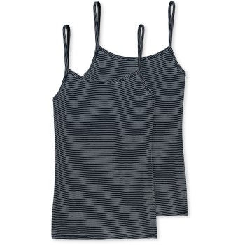 Se Schiesser 2P Modal Essentials Spaghetti Strap Tops Mørkblå 40 Dame ved Timarco