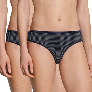 Schiesser Trusser 2P Modal Essentials Tai Briefs Mørkblå 38 Dame