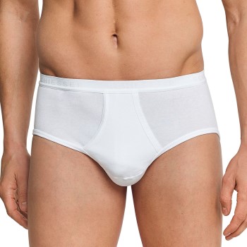 Schiesser Original Classics Fine Rib Sport Brief Hvid bomuld Medium Herre