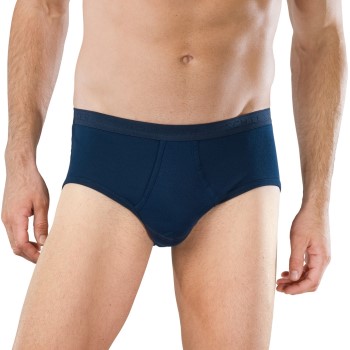 Schiesser Original Classics Fine Rib Sport Brief Marineblå bomuld Large Herre