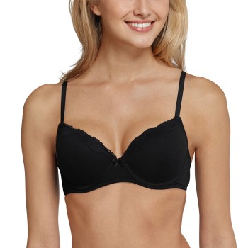 Schiesser Bh Pure Cotton Underwire Bra Sort bomuld A 80 Dame