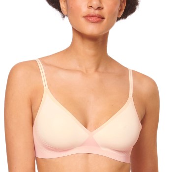 Sloggi Bh Body Adapt Soft Bra Rosa/Hvid Large Dame