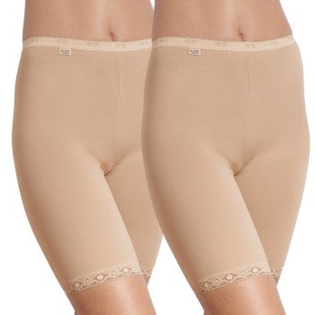 Sloggi Trusser 2P Kvinder Basic Long Beige bomuld 40 Dame