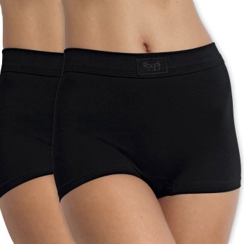 Sloggi Trusser 2P Double Comfort Shorts Sort bomuld 38 Dame