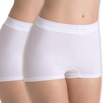 Sloggi Trusser 2P Double Comfort Shorts Hvid bomuld 38 Dame