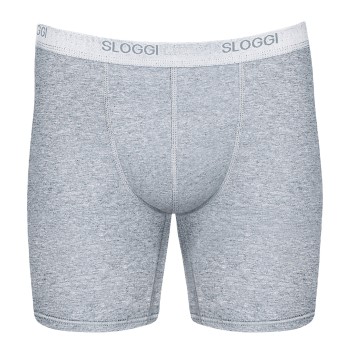 Sloggi For Men Basic Long Grå bomuld Small Herre