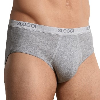 Sloggi For Men Basic Midi Grå bomuld Small Herre