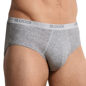 Sloggi 2P For Men Basic Midis Grå bomuld XX-Large Herre