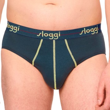 Sloggi 2P For Men Start Midi Blå/Gul bomuld XX-Large Herre