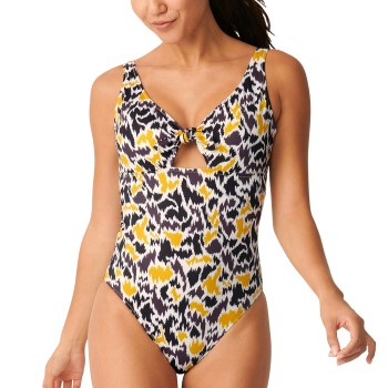 Sloggi Shore Fancy Guppy Swimsuit Sort/Gul Small Dame