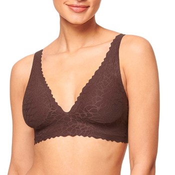 Sloggi Bh ZERO Feel Lace 2.0 Bra Top Brun X-Large Dame