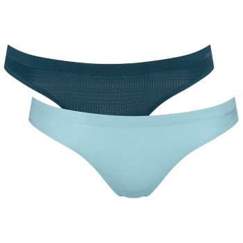 Sloggi Trusser 2P ZERO Motion Mini Brief Blå polyester Small Dame