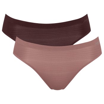 Sloggi Trusser 2P ZERO Motion Ultra High Leg Brief Brun polyester Small Dame