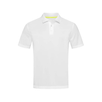 Se Stedman Active 140 Polo Hvid polyester Small Herre ved Timarco