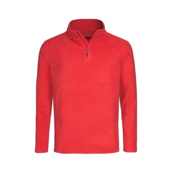 Stedman Active Fleece Half-Zip For Men Rød polyester Large Herre