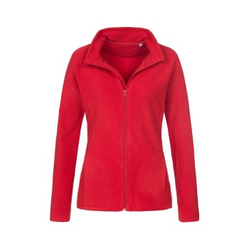 Stedman Active Fleece Jacket For Women Rød polyester Small Dame